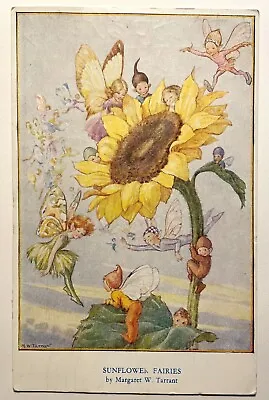 Margaret W. Tarrant Vintage Postcards. Sunflower Fairies • £8.50