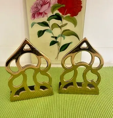 Virginia Metalcrafters Monticello Solid Brass Bookends Vintage 1983 • $27.48