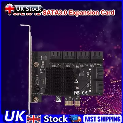 10 Port PCIE Expansion Card PCIe SATA 3.0 Controller Adapter 6Gbps For Desktop U • £25.69