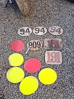 Vintage 70's 1980's Motorcycle Racing Number Plate Retro Racer Scrambles MX LOT • $24.99