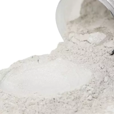 FIREDOTS Pearl White Mica Powder-100grams-Cosmetic Grade Epoxy Resin Pigment • $17.99