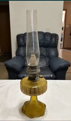 Amber ALADDIN Oil Kerosene Lamp Corinthian Nu-Type Model B Burner Chimney • $40