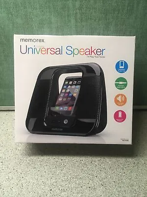 Memorex UNIVERSAL PORTABLE SPEAKER  Digital Audio Music Player W Head Phone Jack • $15.99