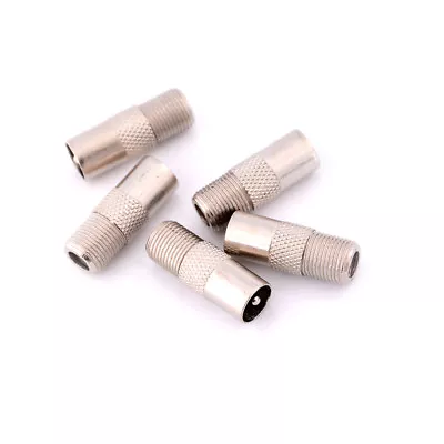 5pcs F Type Female Plug To RF Coax Aerial Male Adapter TV Convertor&&k • £2.96