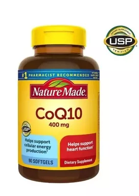 Nature Made CoQ10 400 Mg. 90 Softgels Heart Health Energy New Sealed Exp 04/2026 • $27.99