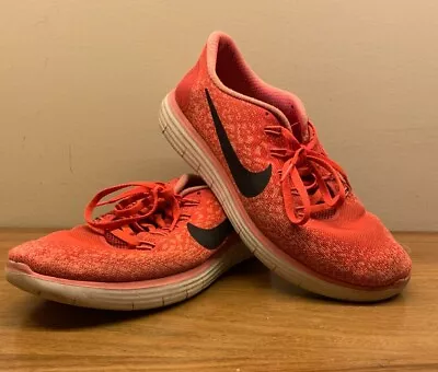 Nike Womens Free RN Distance  Orange Running Shoes Sneakers Size 10.5 US - 8 UK • $29.99