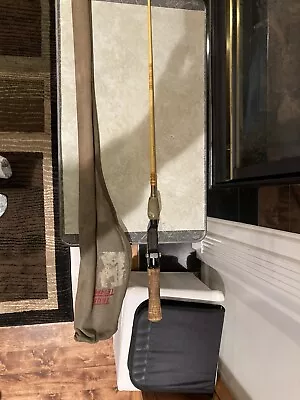 Vintage True Temper 53” Steel Casting Rod/Speedlock & Cork Handle & Canvas Case • $70