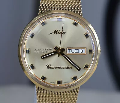 Vintage MIDO COMMANDER Ocean Star Datoday Automatic Ref 8429 Men Wristwatch RUNS • $575