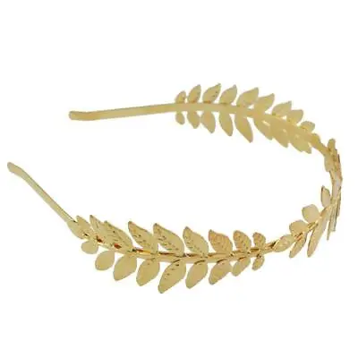 Boho Leaves Tiara Women's Headdress Headband Christmas Jewelry Gold • £4.49