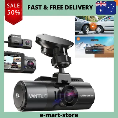 Vantrue N4 Three Channel 4K Dash Cam Front And Rear Inside Three Way Triple Das • $395