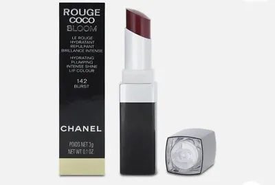 Chanel Rouge Coco Bloom Plumping Intense Matte Red Shine Lipstick 142 Burst • £24.99