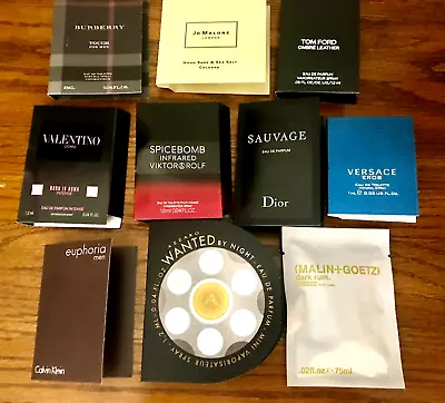 Lot/10  Mens Fragrance Perfume Sample Vial~ Tom Ford Dior Burberry V&r Jo Malone • $25.99