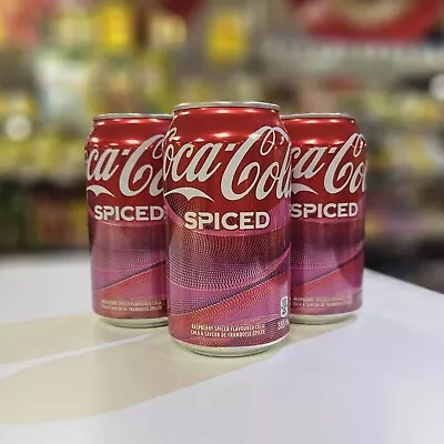 Coca Cola Spiced Raspberry 355ml X 3 Cans From Canada • £8.49