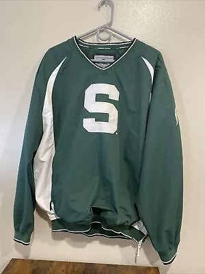 Michigan State Spartans V Neck Windbreaker Size XL Colosseum Athletics • $30