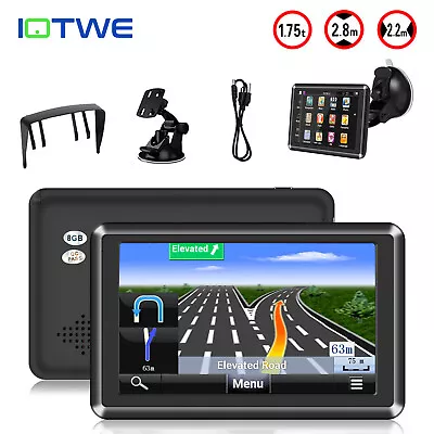 IOTWE 5 Inch HGV GPS Navigation LGV Lorry Coach Sat Nav For Truck Car Taxi Bus • £38.86