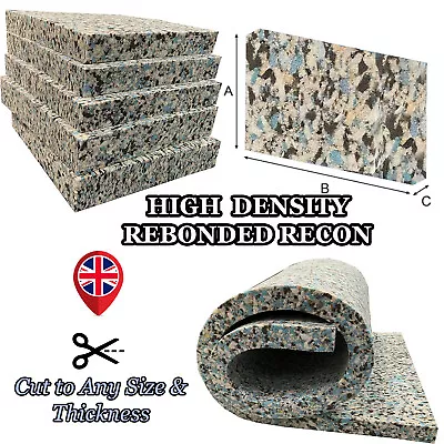 Heavy Duty Density Recon Upholstery Seating Foam Cut To Size Firm Custom Sizes • £13.99