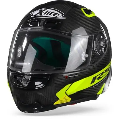 $395.14 • Buy X-Lite X-803 RS Ultra Carbon Hot Lap 16 Carbon Black Yellow Full Face Helmet ...