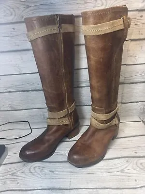 Ugg Tall Riding Boots Women's Size 6 Buckled Tan/brown Leather • $50.99