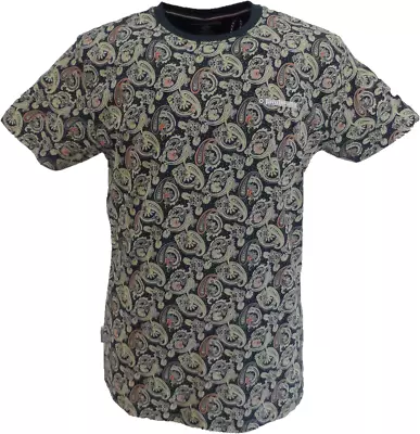 Lambretta Mens Navy Blue Paisley T-Shirt • £18.99