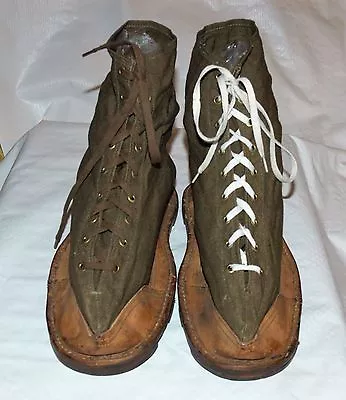 Vintage 1940s JJ Chabrat WWII French Military Ice Snow Boots Sz.57 Cleats France • $125