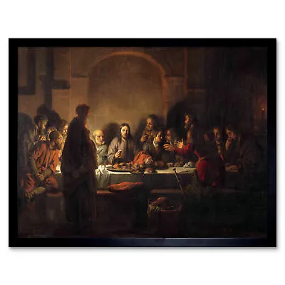 Van Den Eeckhout The Last Supper Painting Wall Art Print Framed 12x16 • £11.99