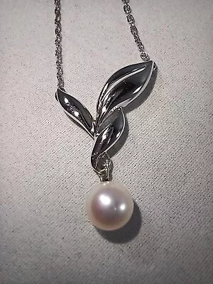 Mikimoto Pearl Drop Fine Sterling Silver Necklace - 16  • $171.50