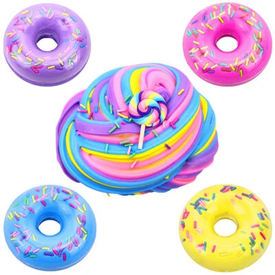 $31.29 • Buy 4* Slime Kit Mini Donut Slime Kit Soft Non-Sticky Fluffy Slime Toy Party Favors