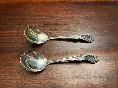 Vintage WM ROGERS MFG CO EXTRA PLATE - SOUP Spoons (2)- Original Rogers • $13.49