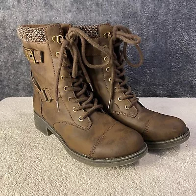 Rocketdog Boots Womens Size 9 Brown Thunder Graham Ankle Lace Up Military Style • $17.48