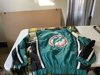 90s Vintage Starter Windbreaker Miami Dolphins Jacket  • $60