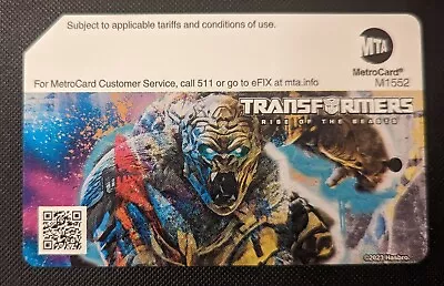 Transformers- Brand New Expired Metrocard Mint Condition • $5.99