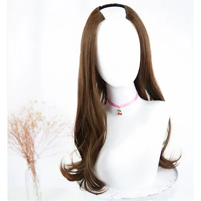 U Part Synthetic Hair One Piece 3/4 Wig Long Straight Hair Clips In U Part Wig • £25.99