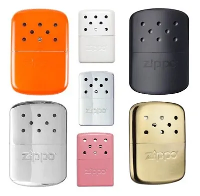 Zippo Hand Warmer Winter Black Polished Chrome Virtually Odourless Gift • £27.95