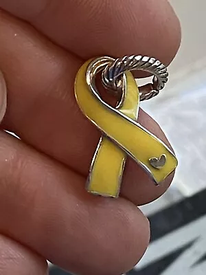 BRIGHTON *NEW* Yellow Ribbon “Support Our Troops”Military…Health Awareness Charm • $15.50