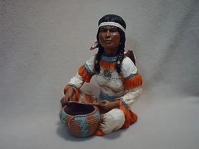 $60 • Buy Universal Statuary Native American Indian Figurine/Statue1976 Signed V.Kendrick