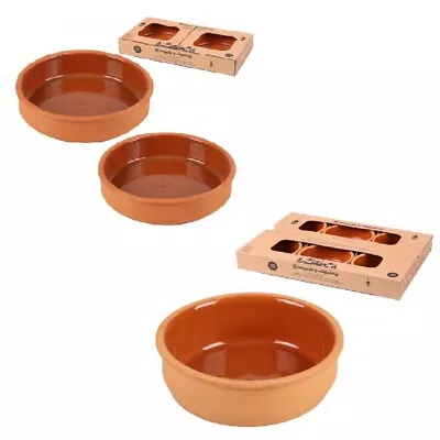 Set Of 2 (16cm) Or 6 (12cm) Terracota Brown Ramekin Dishes Tapas Oven Cook Dips • £6.99