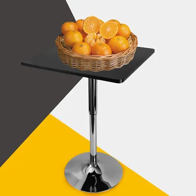 Swivel Tall Cocktail Tables Pub Table Square Bistro Table 27.6-35.4  Black • $64
