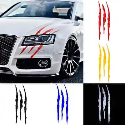 2 Pcs  Monster Claw Scratch Decal Reflective Sticker For Car Headlight Decor US • $5.50