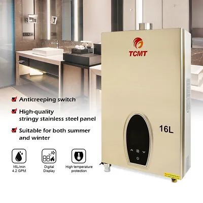 16L  Natural Gas Tankless Hot Water Heater Instant On Demand Whole House • $207.99