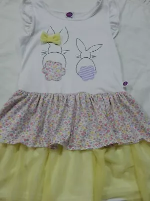 HTF Girls Size 10 DOLLY AND Me Bunny Rabbit Dress Tulle Edge SO CUTE!  • $9.99