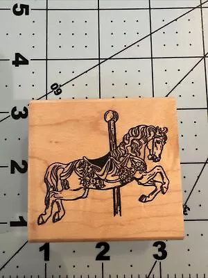 The Stamp Pad Co.  Carousel Horse Retired Merry Go Round Horse Rubber Stamp • $7.99