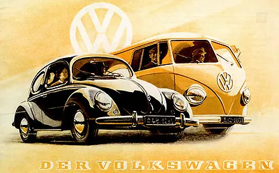 1950 VW Volkswagen - Promotional Advertising Poster • $14.99