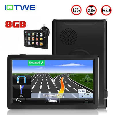 IOTWE 9  Portable GPS Navigation Truck Car Sat Nav System UK EU Lifetime Maps FM • £70.99