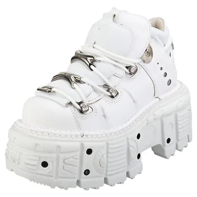 New Rock M-tank106-c1 Unisex White Platform Shoes • £216.49