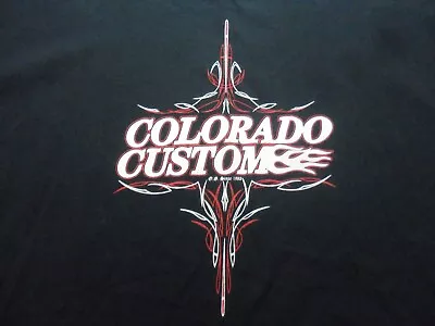 XL Colorado Customs Motorcycle Billet Bagger Rims So Cal Anaheim Pinstripe Shirt • $8.99
