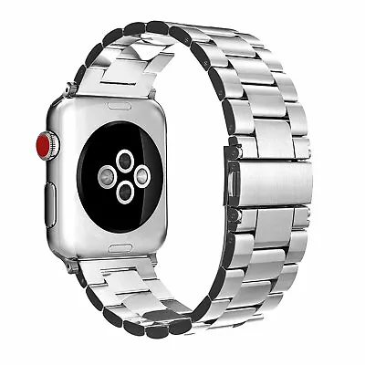 $40.58 • Buy Apple Watch Band Series 4 3 2 1 Sport Nike+ Stainless Steel Metal Strap Bracelet