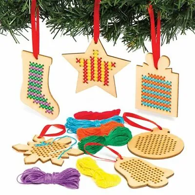 £4.49 • Buy Xmas Cross Stitch Kits Kids Sewing Designs Craft Activity Gift Stocking