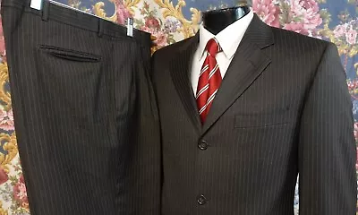 Jones New York Brown Pinstripe Suit 38R • $69.95