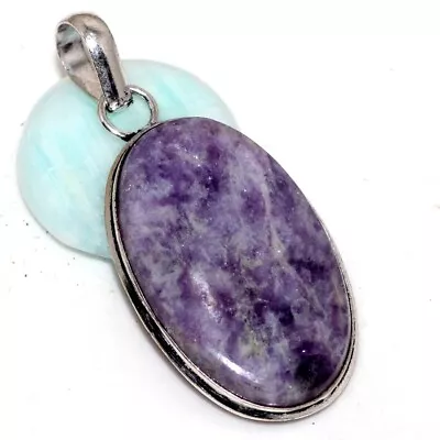 925 Silver Plated-Lepidolite Gemstone Handmade Ethnic Pendant Jewelry 2  JW • $4