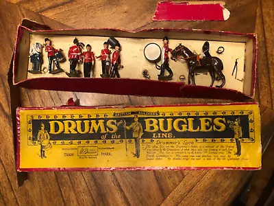Vintage British Drums And Bugles Lead Toy Soldiers • $10